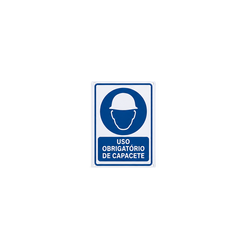 Sinal de Segurança Uso Obrigatório de Capacete